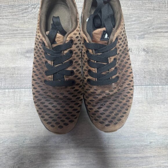 NoBull Perforated Coffee Brown Leather Trainers Women's Size 9 - Picture 2 of 7